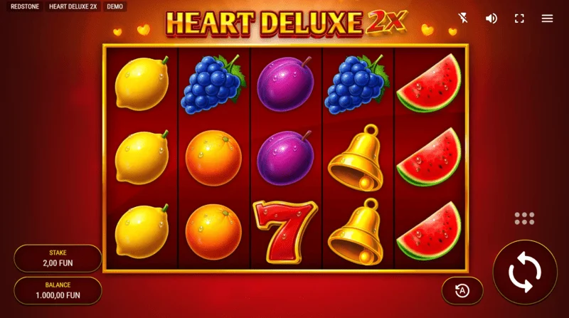 Heart Deluxe 2x - ekrani i lojës me rrotullat 5x3